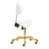 Cosmetic stool Giovanni 1004 white with gold base