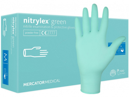 3489 nitrilove rukavice nitrylex green bal 100ks