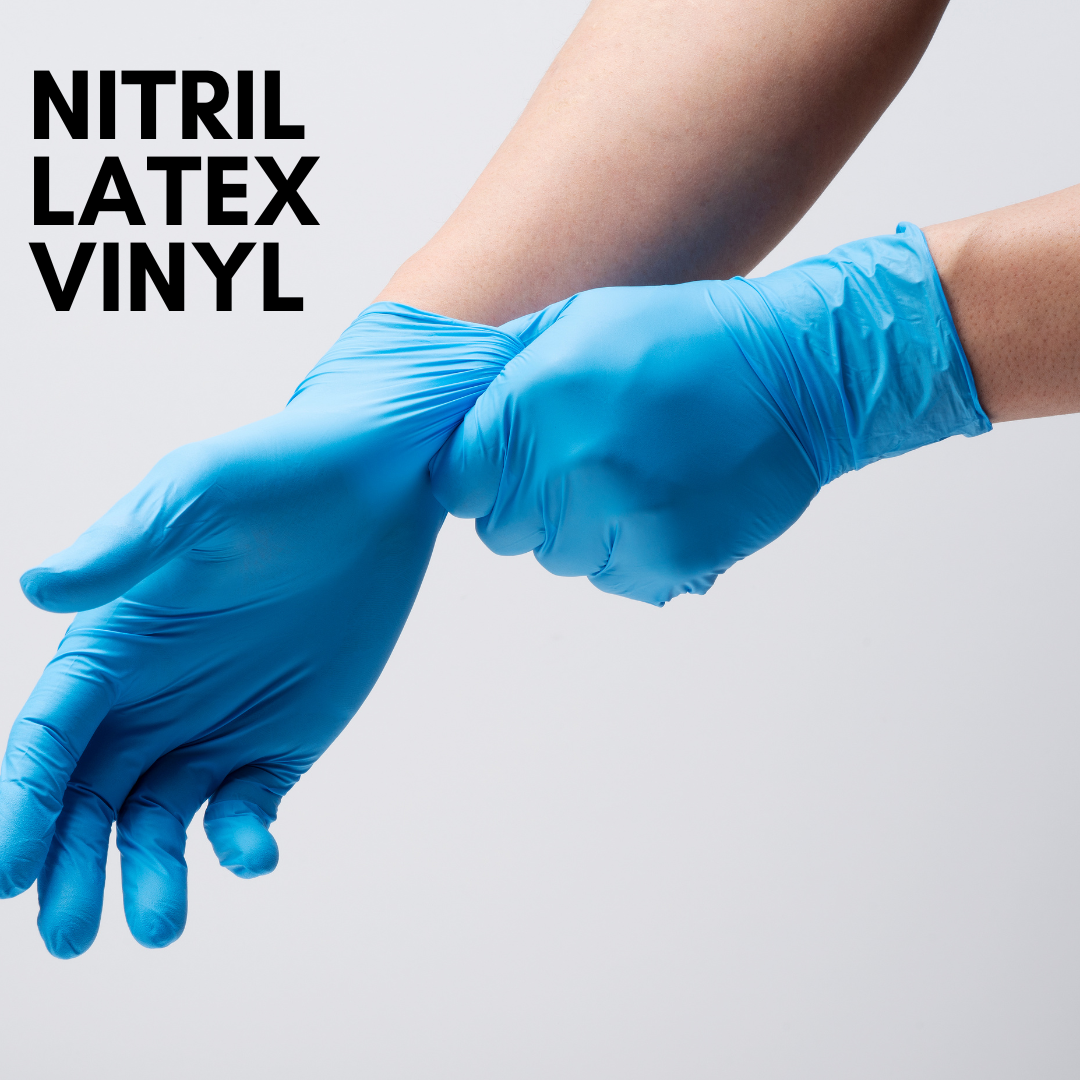 Jak vybrat ty pravé? Nitril, latex nebo vinyl?