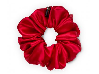 cervena scrunchie do vlasu