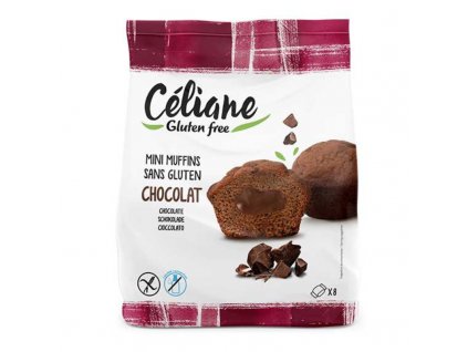 Bezlepkové mafiny čokoládové s čokoládovou náplní 210 g. Celiane