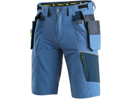 Kraťasy CXS NAOS pánske, modro-modré, HV žlté doplnky, veľ. 46