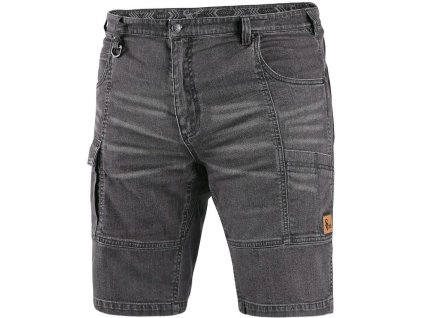 Kraťasy jeans CXS MURET, pánske, sivo-čierna, veľ. 46