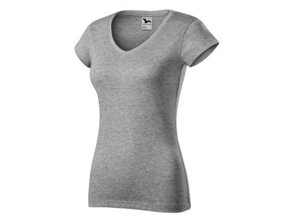 MALFINI, a.s. Fit V-neck 162 tmavosivý melír