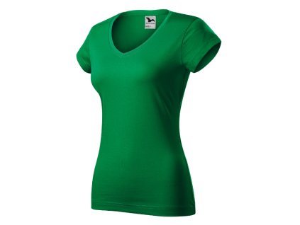 MALFINI, a.s. Fit V-neck 162 trávová zelená