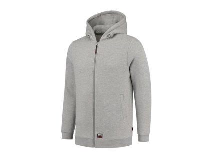 MALFINI, a.s. Hooded Sweat Jacket Washable 60°C T44 grey melange