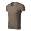 MALFINI, a.s. Slim Fit V-neck 146 army