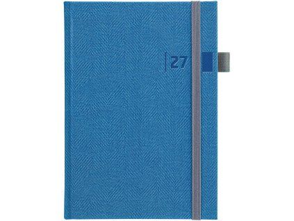 Diář Tweed 2027 modrý denní A5