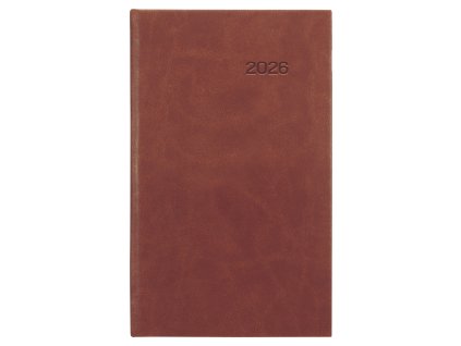 Diář Viva 2026 hnědý týdenní Kapesní