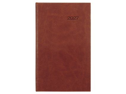 Diář Viva 2027 hnědý týdenní Kapesní