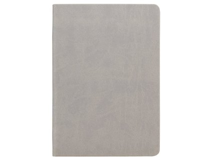 Světle šedý zápisník, notes s linkovanými stranami