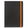 GRASPO diář Nero A5 týdenní 2026, černý s oranžovou gumičkou