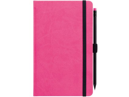 G-Notes notebook no. 1 pink, pencil with eraser in the colour of the notebook, 160 pages