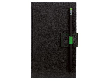 G-Notes notebook no. 2 green, pencil with eraser in the colour of the notebook, 160 pages