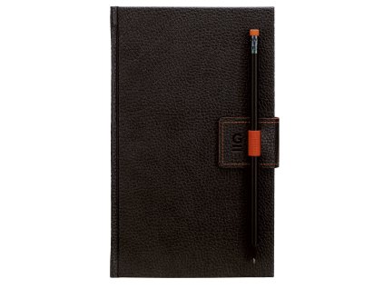 G-Notes notebook no. 2 orange, pencil with eraser in the colour of the notebook, 160 pages