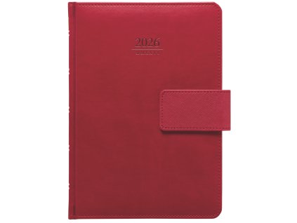 GRASPO diary Gemma with loop A5 weekly 2026 red, 128 pages