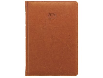 GRASPO diary Kastor A5 daily 2026 brown,  336 pages