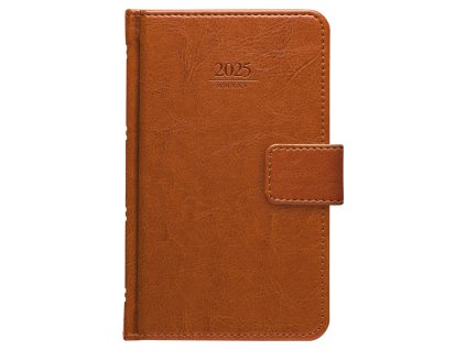 GRASPO diary Kastor with loop pocket weekly 2025 brown, 128 pages
