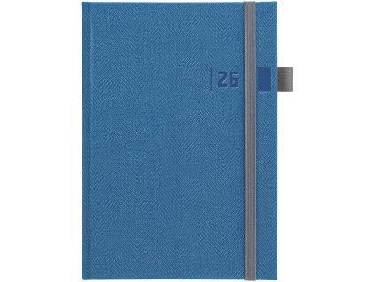 GRASPO diary Tweed A5 daily 2026 blue, 336 pages
