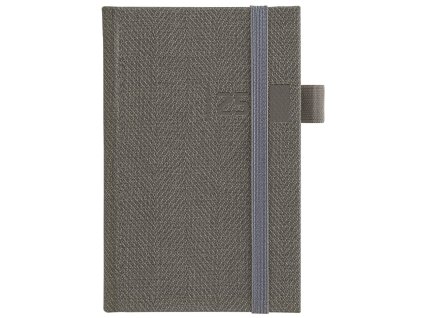 GRASPO diary Tweed pocket weekly 2025 grey, 128 pages