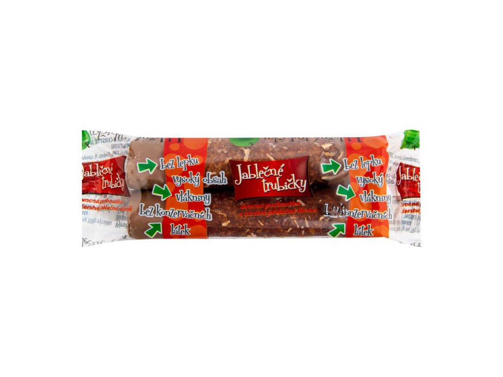 Jablečné trubičky s karobem 24g, Bioprodukt