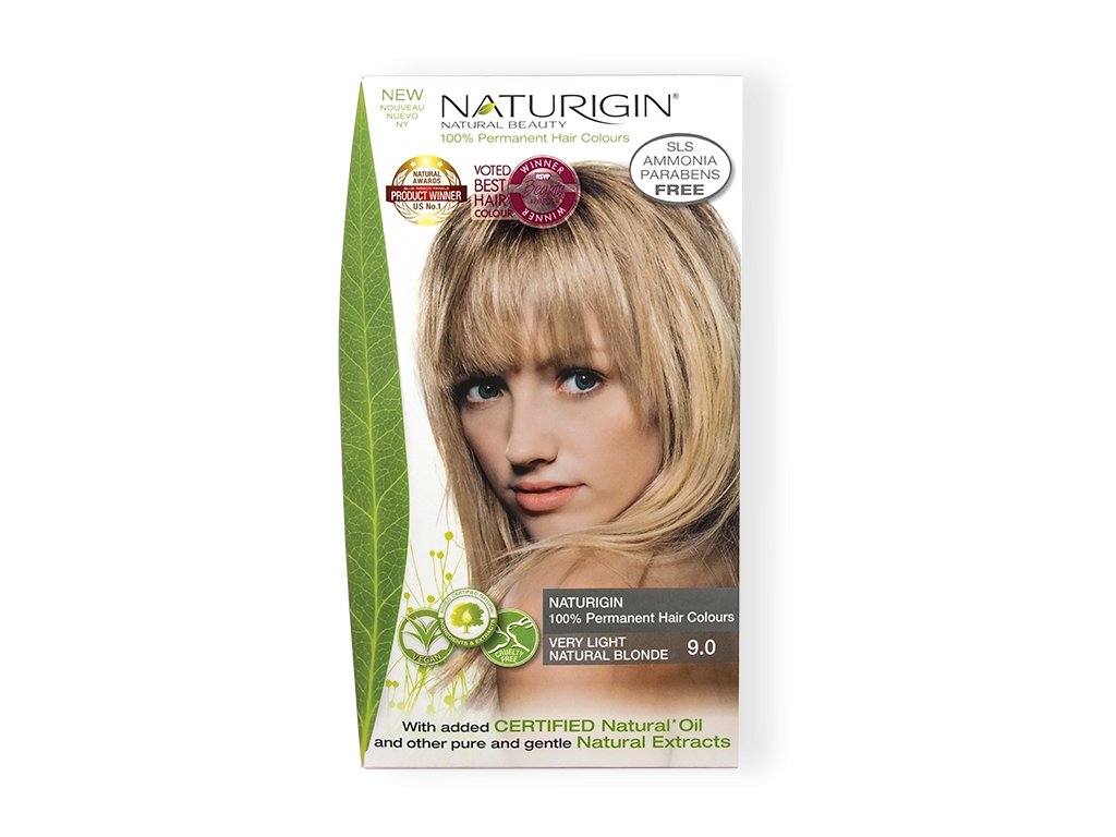 Přírodní barva na vlasy 9.0 Very Light Natural Blonde (přírodní blond) 115ml, Naturigin