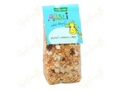25614 musli nebud hloupy krupave s kokosem a medem bionebio 300 g