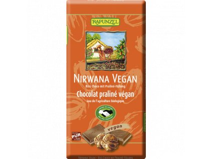 Bio Fair trade čokoláda Nirwana Vegan 100g, Rapunzel