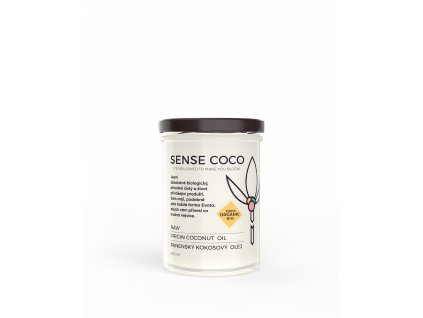 23358 bio raw panensky kokosovy olej 400ml sense coco
