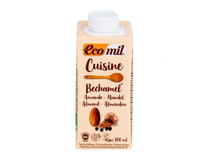 24603 bio mandlova alternativa smetany s muskatovym oriskem 9 tuku 200ml ecomil