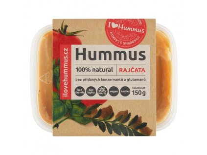 20832 hummus s rajcaty a bazalkou i love hummus 150g