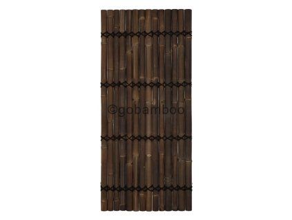 panel z polkruhovych bambusovych tyci tmavohnedej farby 90 x 200