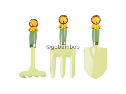 kinder gartengerate set 3 teilig abs stahl schaufel rechen und gabel
