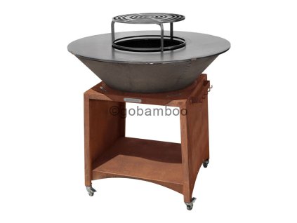 gril fiesta provedeni rust ocel prumer 100 cm s ohnistem