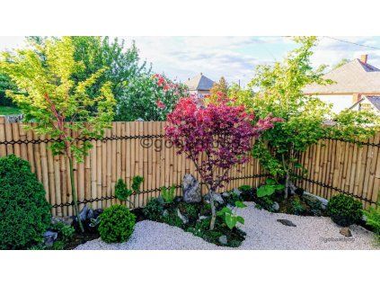 Panel z p�lkruhov�ch bambusov�ch ty�� p��rodn� barvy 90x150 cm