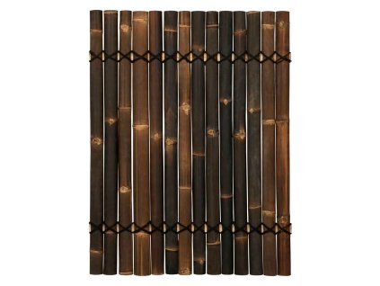 panel z polkruhovych bambusovych tyci tmavohnedej farby 90 x 120