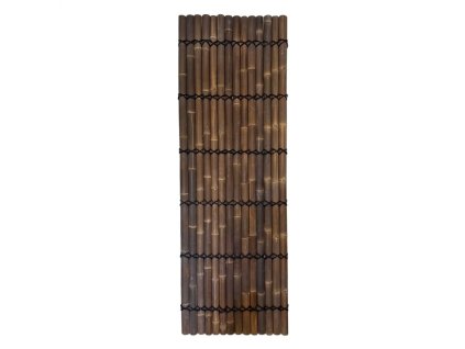 panel z polkruhovych bambusovych tyci tmavohnedej farby 90 x 270