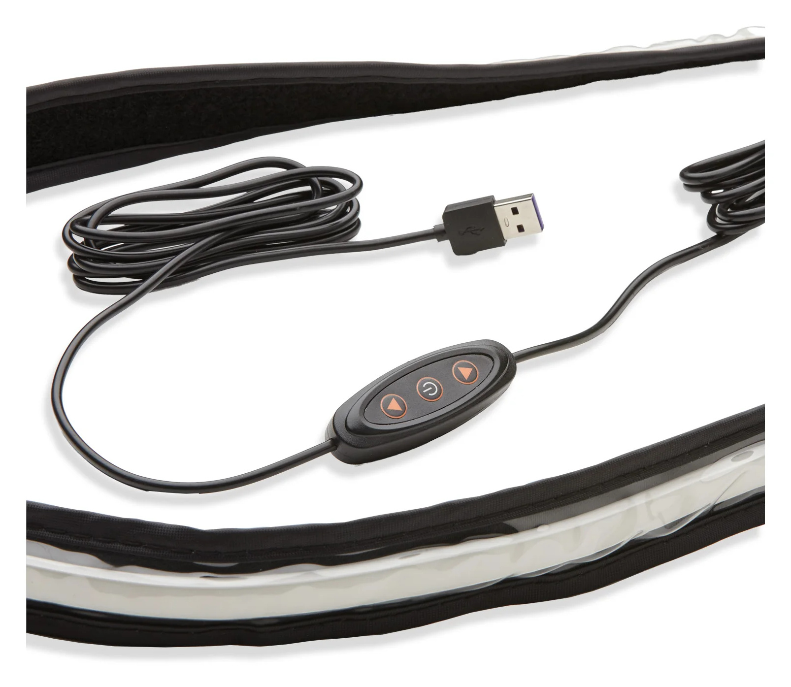 VICKYWOOD stmívatelné LED osvětlení LIGHTBAR do střešního stanu – CUMARU LIGHT – 150 cm – detail kabelu a připojení
