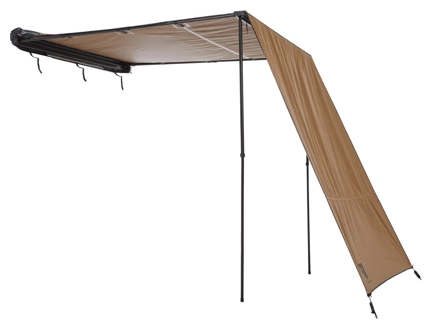 Stěna k boční markýze VICKYWOOD, 200 × 220 cm / zlatohnědá – pohled 1