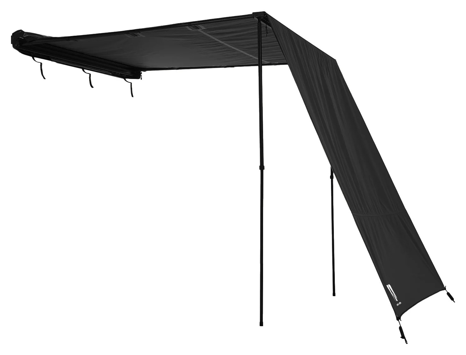 Stěna k boční markýze VICKYWOOD, 250 × 220 cm / černá – pohled 1