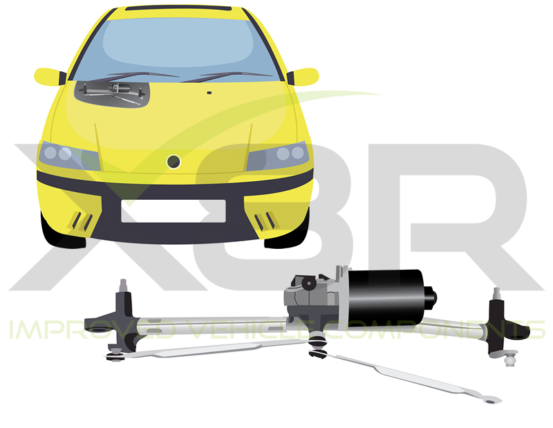 Mechanismus stěračů Fiat Punto s uvolněným táhlem