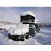 Priscilla von Kanel snow camping with a James Baroud Evasion