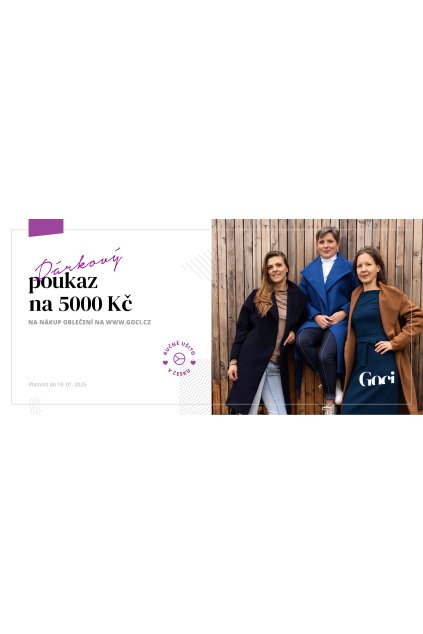 Dárkový poukaz na 5 000 Kč
