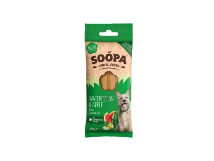 Dentální tyčinky Soopa s melounem a jablkem 100 g