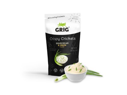 grig suseni krupavi cvrcci k jidlu jedly hmyz sour cream onion protein na cesty