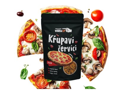 25 ks - WormUp Křupaví červíci Pizza 20 g