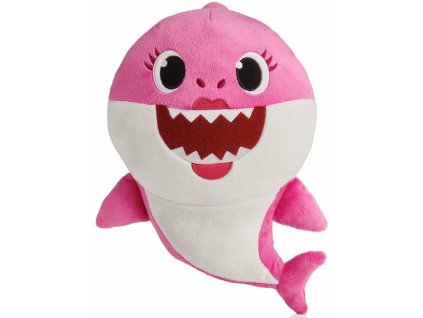 Baby Shark plyšový na baterie se zvukem- růžový
