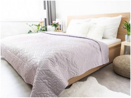 Luxusní přehoz na postel – světle fialový 220 × 240 cm