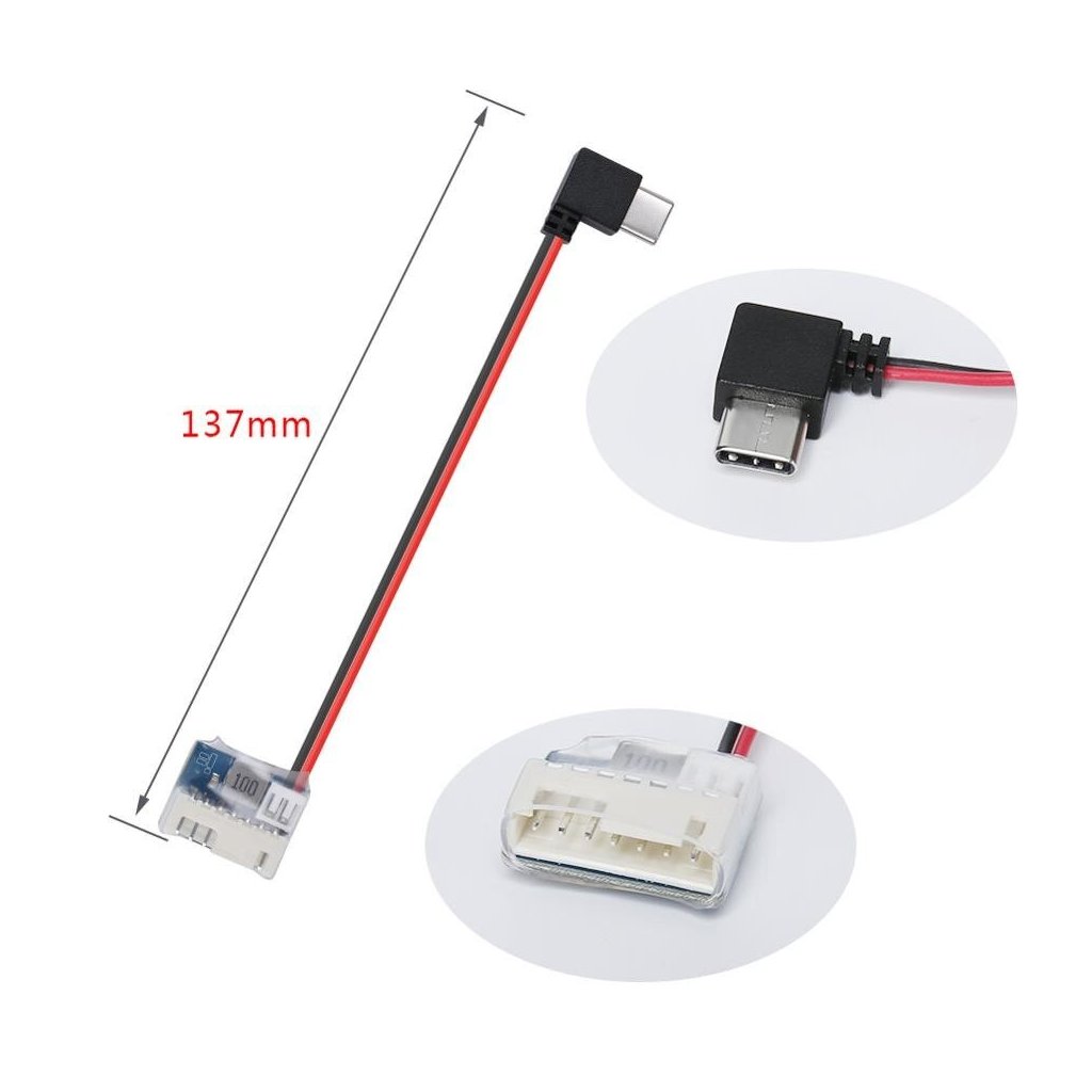 NAPÁJECÍ KABEL RC - PRAVOÚHLÁ ZÁSTRČKA USB-C (Type C to 5V Balance Plug Power Cable)