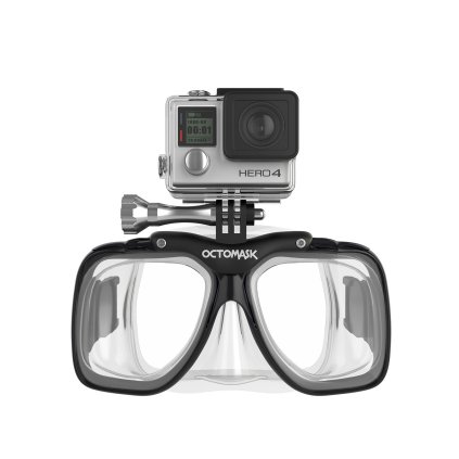 Standart potápěčská maska s úchytem GoPRO - Čirá - OCTOMASK